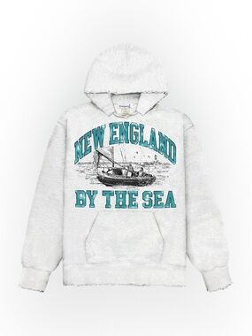 Firstport Distressed New England By the Sea Hoodie